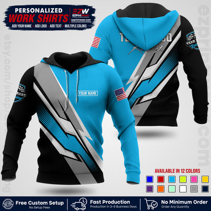 Custom Racing Shirt with Name, Logo & Text | Race Team Uniform | Crew Apparel RC01