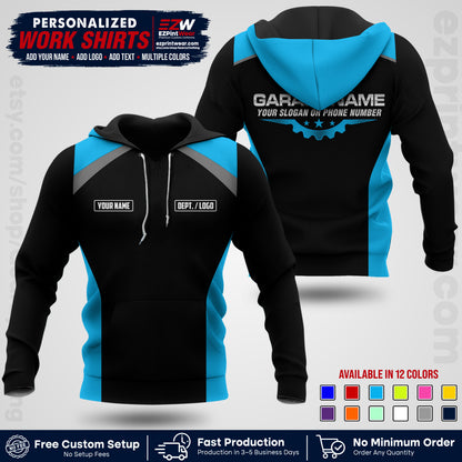 Custom Mechanic Work Shirt with Name, Logo & Text | Auto Shop Uniform | Workwear MCN 06