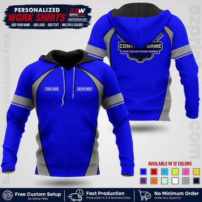 Custom Mechanic Work Shirt with Name, Logo & Text | Auto Shop Uniform | Workwear MCN 09