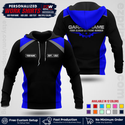 Custom Mechanic Work Shirt with Name, Logo & Text | Auto Shop Uniform | Workwear MCN 06