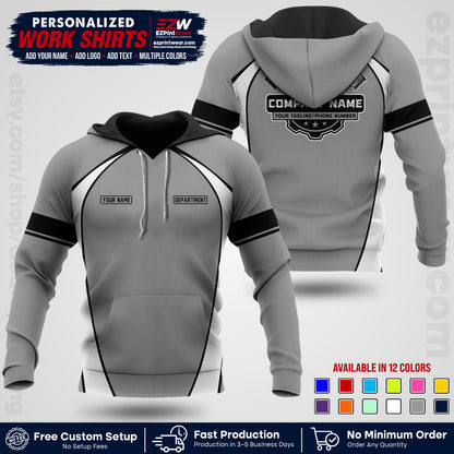 Custom Mechanic Work Shirt with Name, Logo & Text | Auto Shop Uniform | Workwear MCN 09