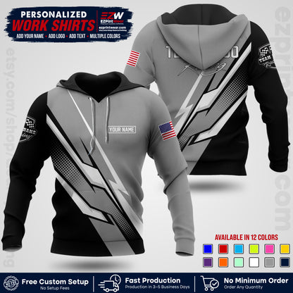 Custom Racing Shirt with Name, Logo & Text | Race Team Uniform | Crew Apparel RC01