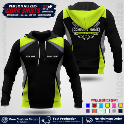 Custom Mechanic Work Shirt with Name, Logo & Text | Auto Shop Uniform | Workwear MCN 08
