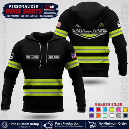 Custom Towing Workwear Uniform | Personalized Tow Truck Shirt | Non-Reflective Safety Stripe Apparel | Custom Towing Shirt | Tow Truck Apparel TW03