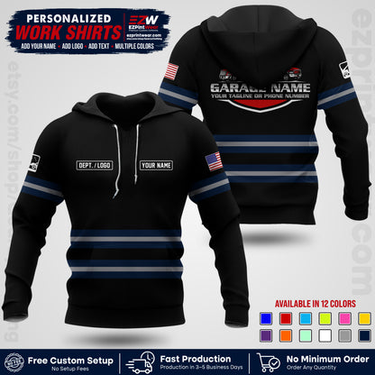 Custom Towing Workwear Uniform | Personalized Tow Truck Shirt | Non-Reflective Safety Stripe Apparel | Custom Towing Shirt | Tow Truck Apparel TW03