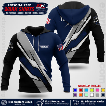 Custom Racing Shirt with Name, Logo & Text | Race Team Uniform | Crew Apparel RC01
