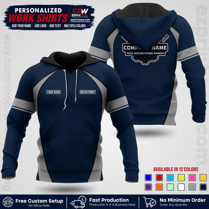 Custom Mechanic Work Shirt with Name, Logo & Text | Auto Shop Uniform | Workwear MCN 09