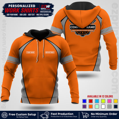 Custom Mechanic Work Shirt with Name, Logo & Text | Auto Shop Uniform | Workwear MCN 09