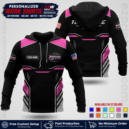 Custom Racing Shirt with Name, Logo & Text | Race Team Uniform | Crew Apparel RC10