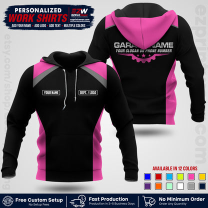 Custom Mechanic Work Shirt with Name, Logo & Text | Auto Shop Uniform | Workwear MCN 06