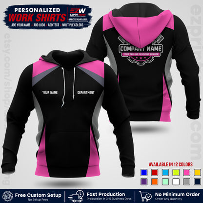 Custom Mechanic Work Shirt with Name, Logo & Text | Auto Shop Uniform | Workwear MCN 08