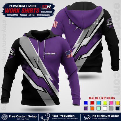 Custom Racing Shirt with Name, Logo & Text | Race Team Uniform | Crew Apparel RC01