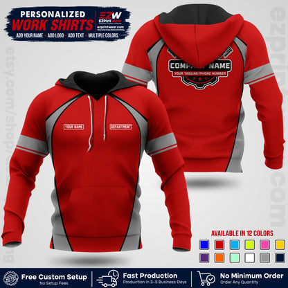 Custom Mechanic Work Shirt with Name, Logo & Text | Auto Shop Uniform | Workwear MCN 09