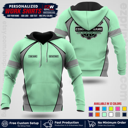 Custom Mechanic Work Shirt with Name, Logo & Text | Auto Shop Uniform | Workwear MCN 09