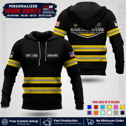Custom Towing Workwear Uniform | Personalized Tow Truck Shirt | Non-Reflective Safety Stripe Apparel | Custom Towing Shirt | Tow Truck Apparel TW03