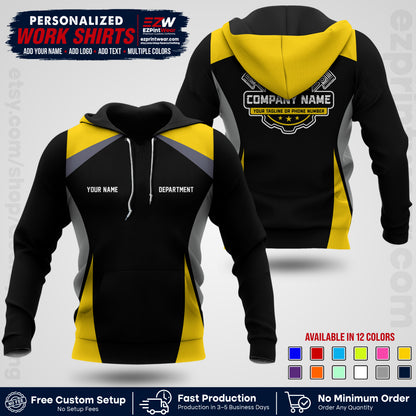 Custom Mechanic Work Shirt with Name, Logo & Text | Auto Shop Uniform | Workwear MCN 08