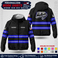 Custom Towing Windbreaker Jacket | Personalized Tow Truck Workwear | Non-Reflective Safety Stripe Jacket | Add Name Logo Text | Custom Windbreaker Jacket | Tow Truck Jacket TWJK 05