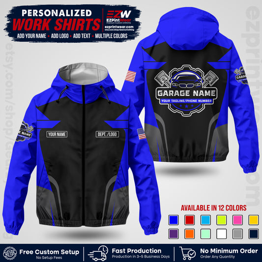 Custom Mechanic Work Shirt with Name, Logo & Text | Auto Shop Uniform | Company Workwear | Employee Uniform MCNJK04