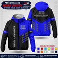 Custom Windbreaker Jacket with Name, Logo & Text, All Over Print Company Workwear, Employee Uniform WBJK09