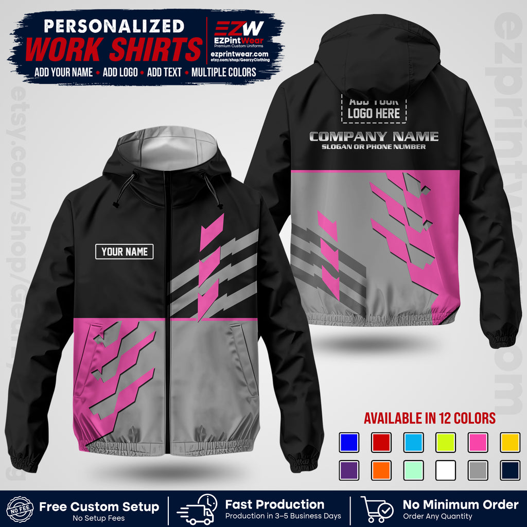 Custom All Over Print Work Uniform Shirt with Name, Logo & Text | Custom Hawaiian Shirt | Company Shirt | Employee Uniform UNF21