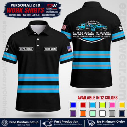 Custom Towing Workwear Uniform | Personalized Tow Truck Shirt | Non-Reflective Safety Stripe Apparel | Custom Towing Shirt | Tow Truck Apparel TW03