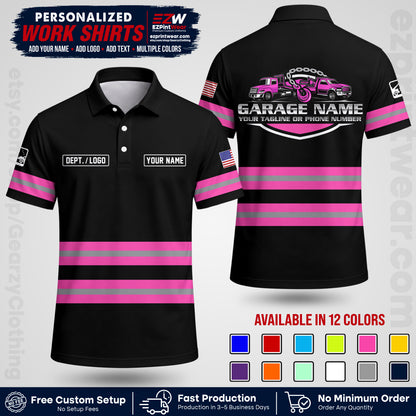 Custom Towing Workwear Uniform | Personalized Tow Truck Shirt | Non-Reflective Safety Stripe Apparel | Custom Towing Shirt | Tow Truck Apparel TW03