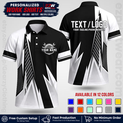 Custom Mechanic Work Shirt with Name, Logo & Text | Auto Shop Uniform | Workwear MCN 01