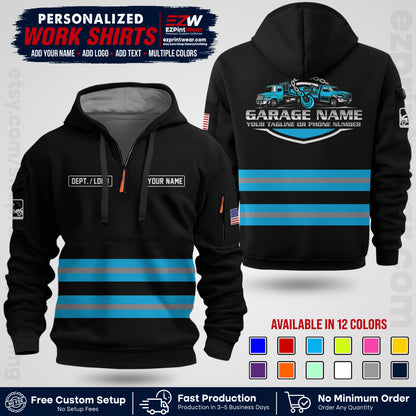 Custom Towing Workwear Uniform | Personalized Tow Truck Shirt | Non-Reflective Safety Stripe Apparel | Custom Towing Shirt | Tow Truck Apparel TW03