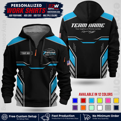 Custom Racing Shirt with Name, Logo & Text | Race Team Uniform | Crew Apparel RC10