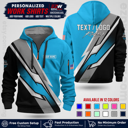Custom Racing Shirt with Name, Logo & Text | Race Team Uniform | Crew Apparel RC01