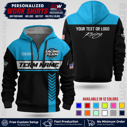 Custom Racing Shirt with Name, Logo & Text | Race Team Uniform | Crew Apparel RC02
