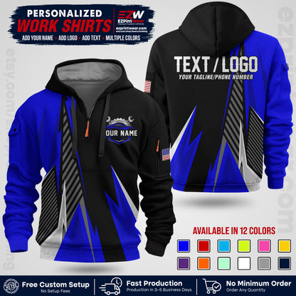 Custom Mechanic Work Shirt with Name, Logo & Text | Auto Shop Uniform | Workwear MCN 01