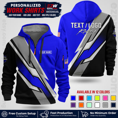 Custom Racing Shirt with Name, Logo & Text | Race Team Uniform | Crew Apparel RC01