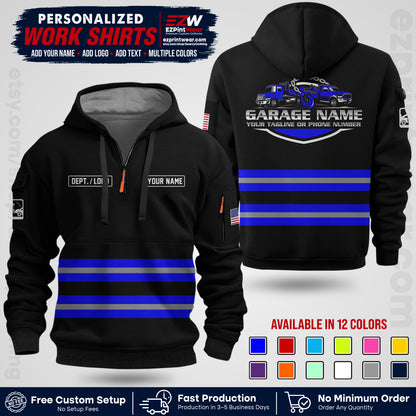 Custom Towing Workwear Uniform | Personalized Tow Truck Shirt | Non-Reflective Safety Stripe Apparel | Custom Towing Shirt | Tow Truck Apparel TW03