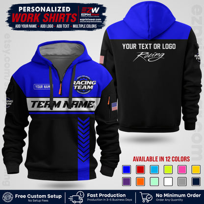 Custom Racing Shirt with Name, Logo & Text | Race Team Uniform | Crew Apparel RC02