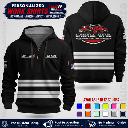 Custom Towing Workwear Uniform | Personalized Tow Truck Shirt | Non-Reflective Safety Stripe Apparel | Custom Towing Shirt | Tow Truck Apparel TW03