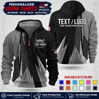 Custom Mechanic Work Shirt with Name, Logo & Text | Auto Shop Uniform | Workwear MCN 01