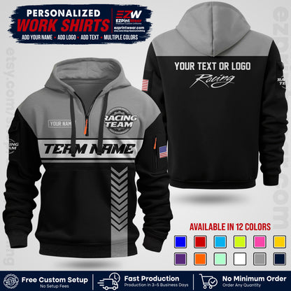 Custom Racing Shirt with Name, Logo & Text | Race Team Uniform | Crew Apparel RC02