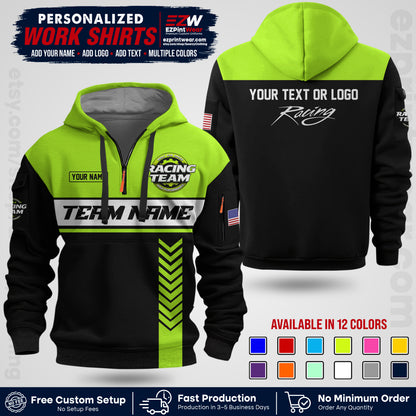 Custom Racing Shirt with Name, Logo & Text | Race Team Uniform | Crew Apparel RC02