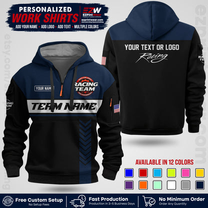 Custom Racing Shirt with Name, Logo & Text | Race Team Uniform | Crew Apparel RC02
