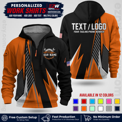 Custom Mechanic Work Shirt with Name, Logo & Text | Auto Shop Uniform | Workwear MCN 01