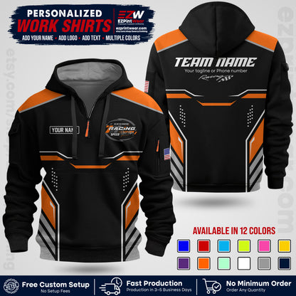 Custom Racing Shirt with Name, Logo & Text | Race Team Uniform | Crew Apparel RC10