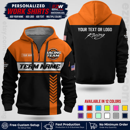 Custom Racing Shirt with Name, Logo & Text | Race Team Uniform | Crew Apparel RC02