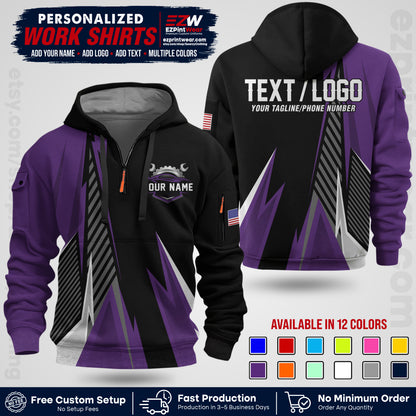 Custom Mechanic Work Shirt with Name, Logo & Text | Auto Shop Uniform | Workwear MCN 01