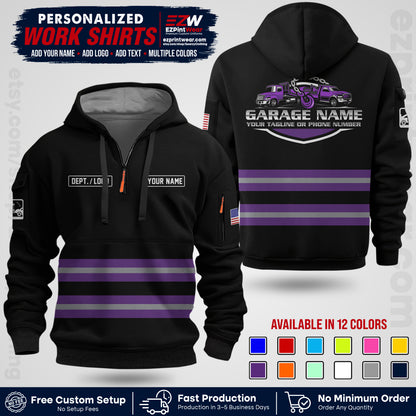 Custom Towing Workwear Uniform | Personalized Tow Truck Shirt | Non-Reflective Safety Stripe Apparel | Custom Towing Shirt | Tow Truck Apparel TW03