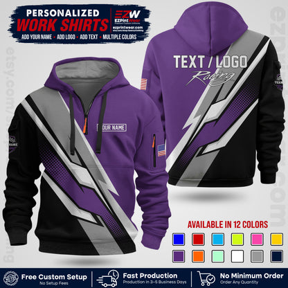 Custom Racing Shirt with Name, Logo & Text | Race Team Uniform | Crew Apparel RC01