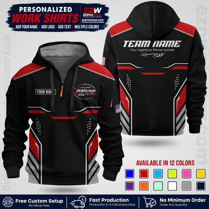 Custom Racing Shirt with Name, Logo & Text | Race Team Uniform | Crew Apparel RC10