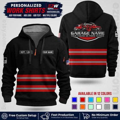 Custom Towing Workwear Uniform | Personalized Tow Truck Shirt | Non-Reflective Safety Stripe Apparel | Custom Towing Shirt | Tow Truck Apparel TW03