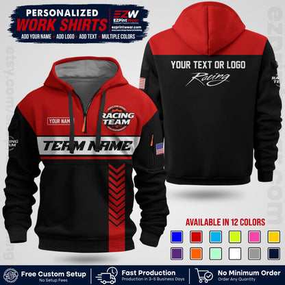 Custom Racing Shirt with Name, Logo & Text | Race Team Uniform | Crew Apparel RC02
