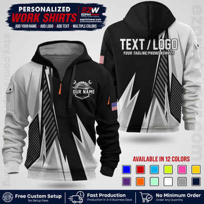Custom Mechanic Work Shirt with Name, Logo & Text | Auto Shop Uniform | Workwear MCN 01